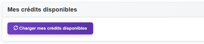 Charger crédits