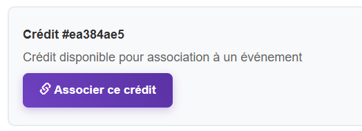 Associer crédit
