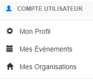 Mes organisations