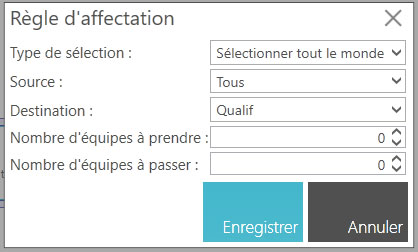 Configuration règle