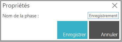 Configuration phase enregistrement