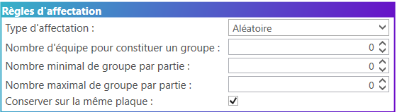 Définir les règles d'affectation