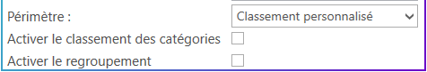 options classement