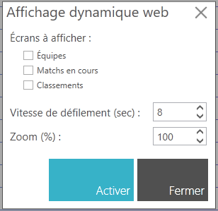 Section Affichage dynamique web