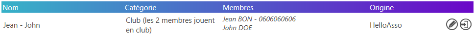 Liste des pré-inscriptions